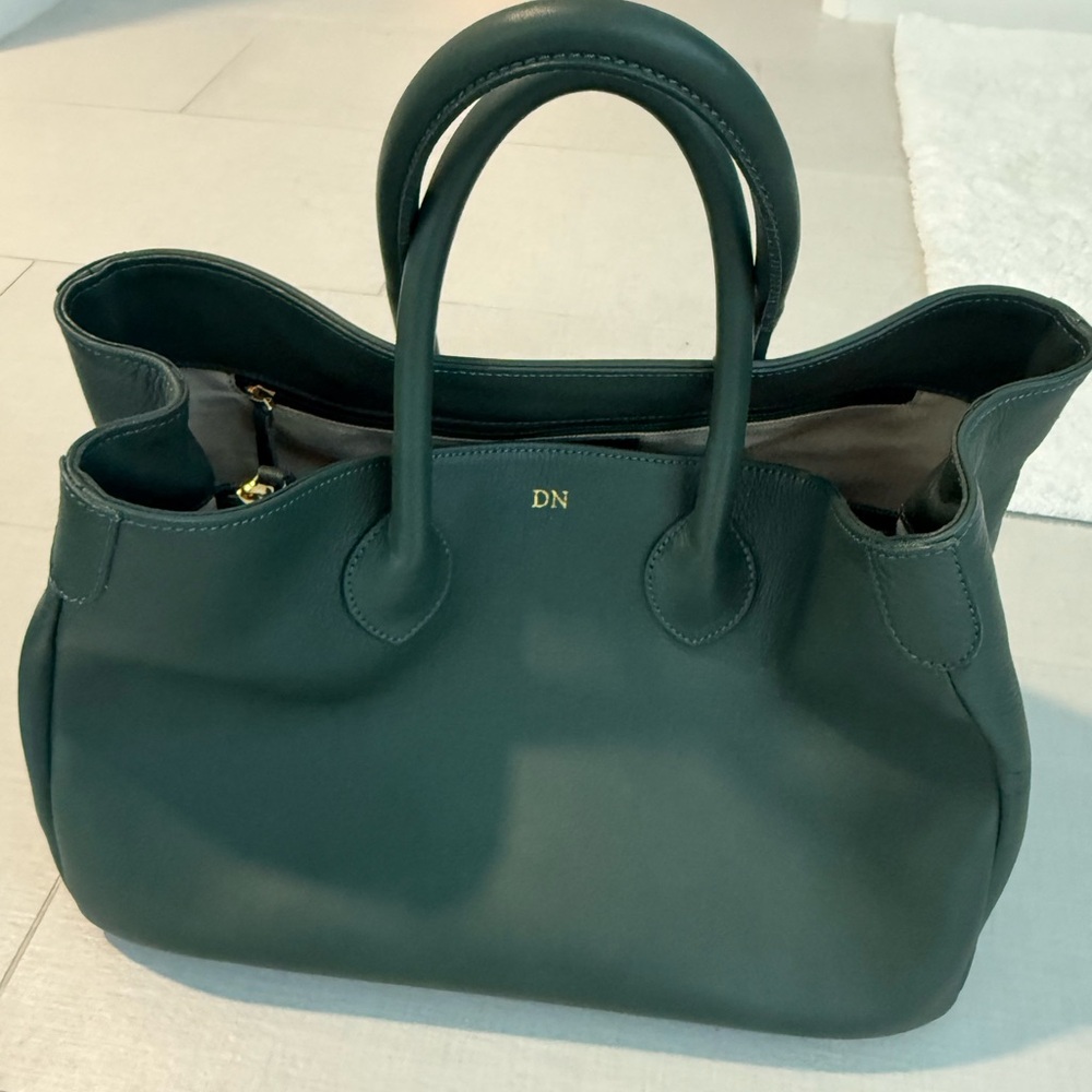 Mark & Graham Green Leather Tote Bag